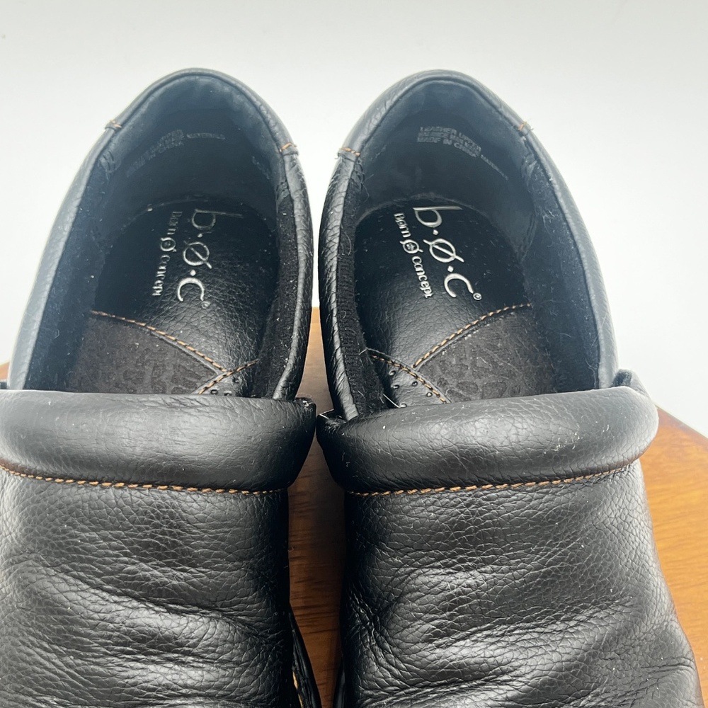 Born Concept Black Leather Slip-On Casual Loafer Clog Block Heel Women’s Sz 8M/W - Picture 10 of 10